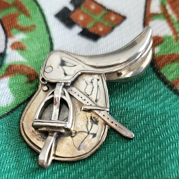 NEW Sterling Silver English Saddle Pin by Hand & Hammer Silversmiths - Picture 2 of 9